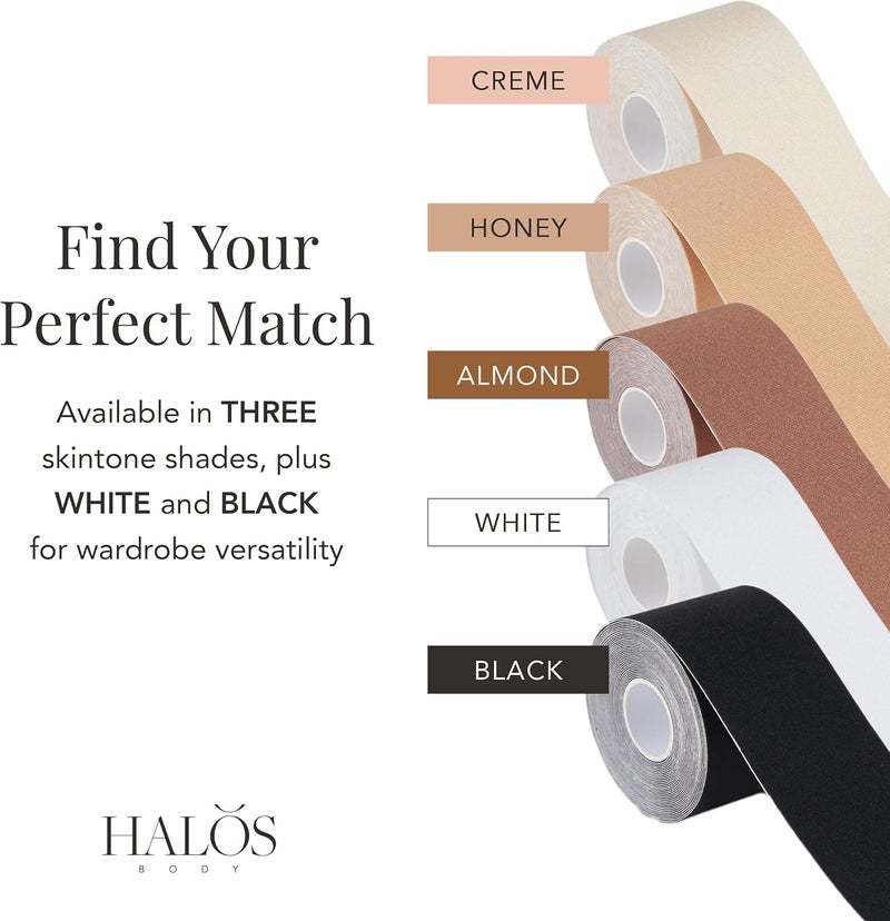 Halos Body Boob Tape – Breast Lift Tape for Women – Creates Lift, Support & Cleavage – Works Seamlessly with Nipple Covers - Image 4